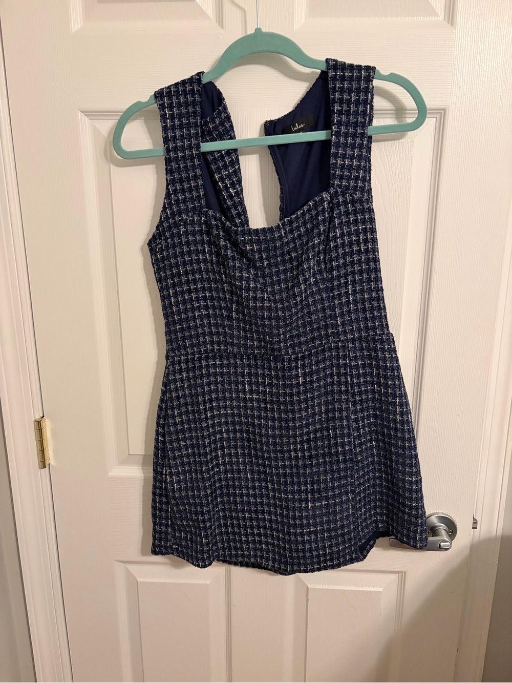 Lulu's Navy Houndstooth skort dress
